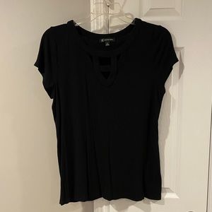 I.N.C. Casual Top w/ Criss-Cross Keyhole Detail